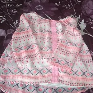 A pink blouse